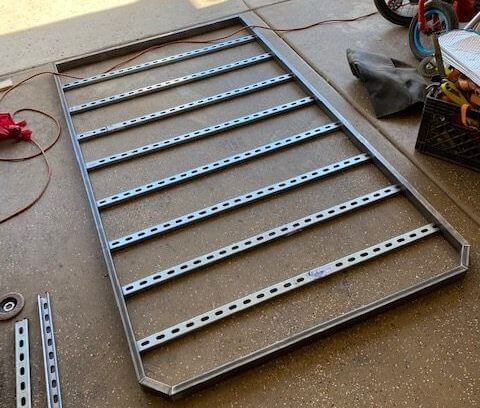 Lay out the pieces first prior to welding the DIY 4Runner roof rack