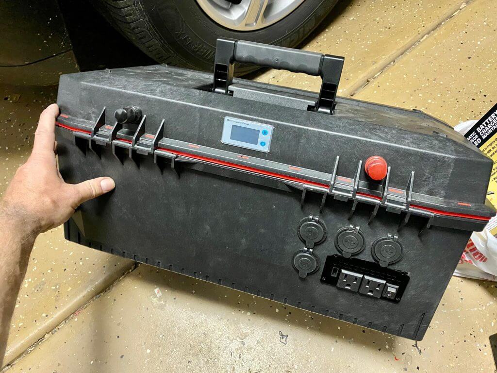 DIY home made toolbox power station deep cycle battery pack for camping